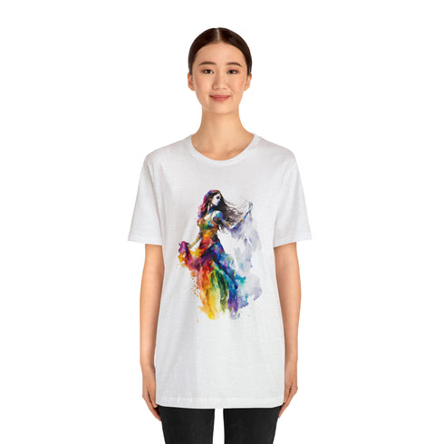 Rainbow Belly Dancer's Pose - Short Sleeve Tee